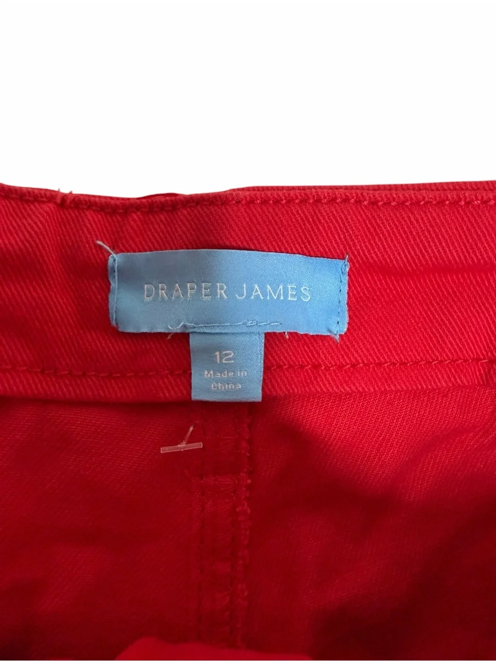 Draper James Red Tie Waist Cropped Wide Leg Pants Size 12
